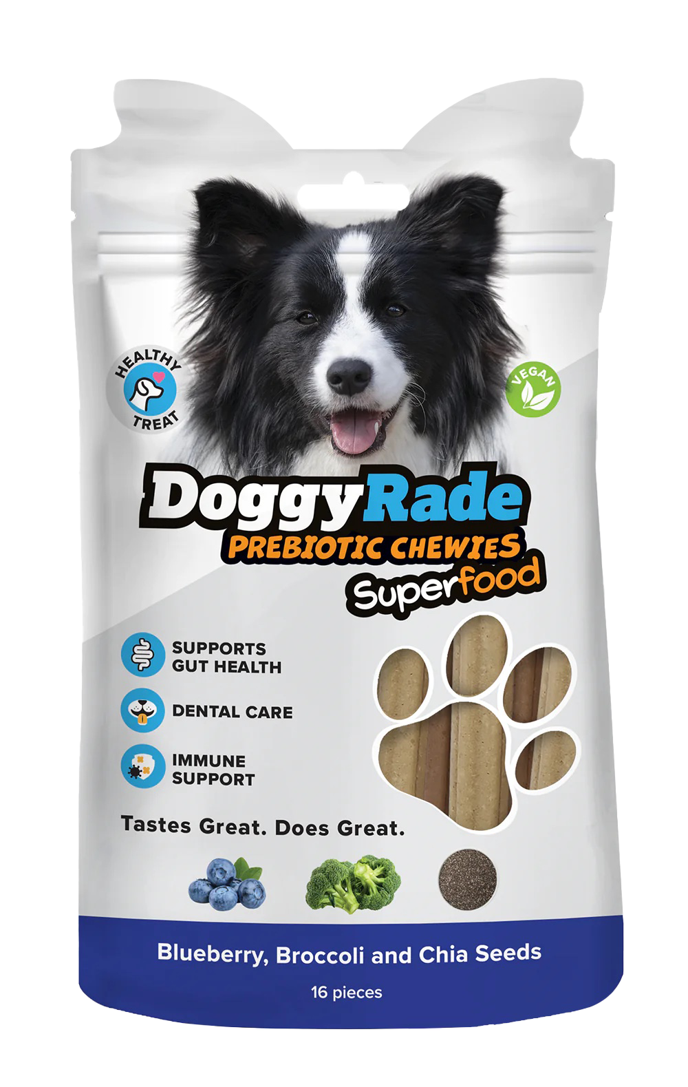 Blueberry, Broccoli and Chia Seeds - Prebiotic Superfood Chewies (PLant Based)