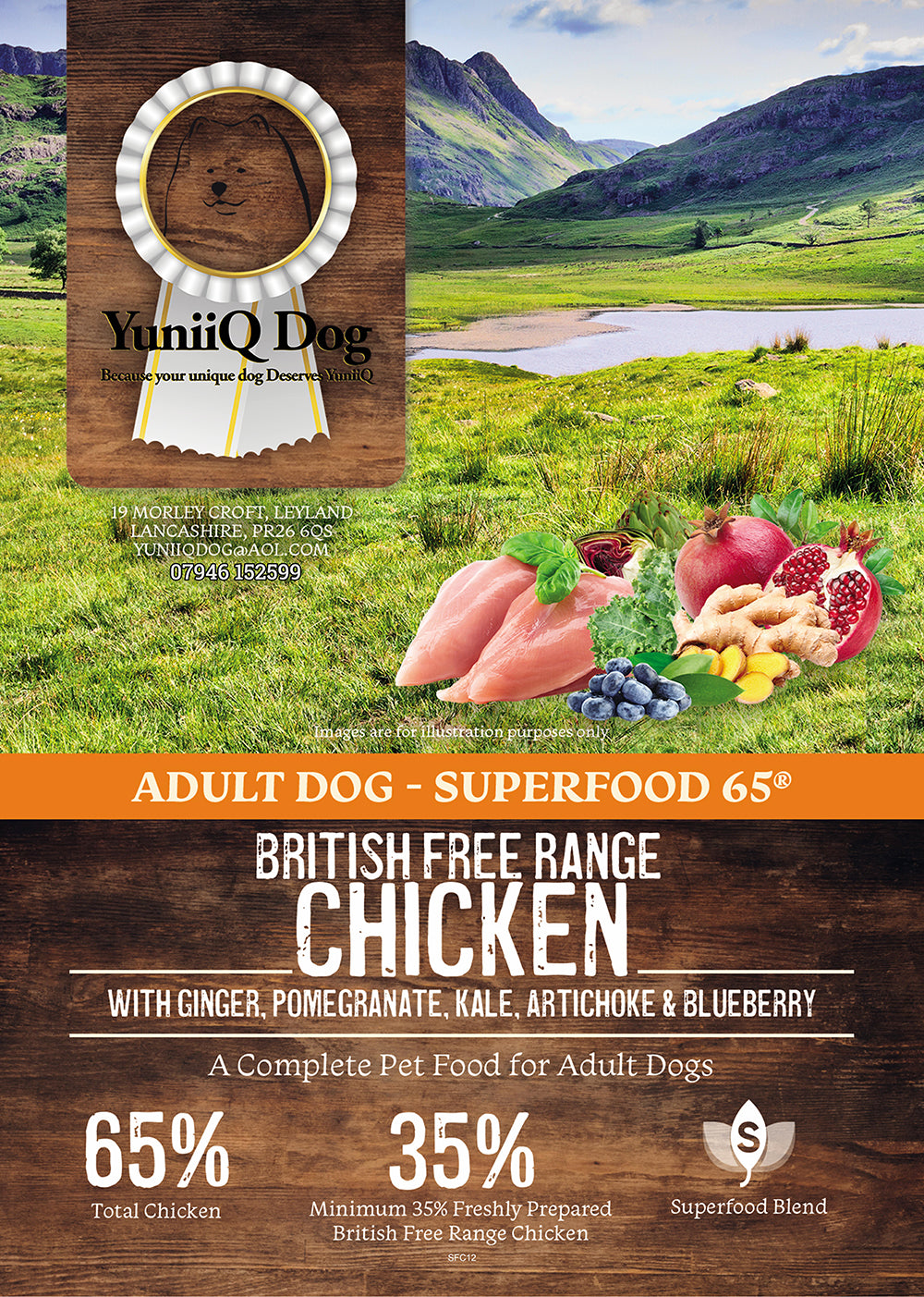 Superfood65 Adult Chicken for working dogs - 15kg