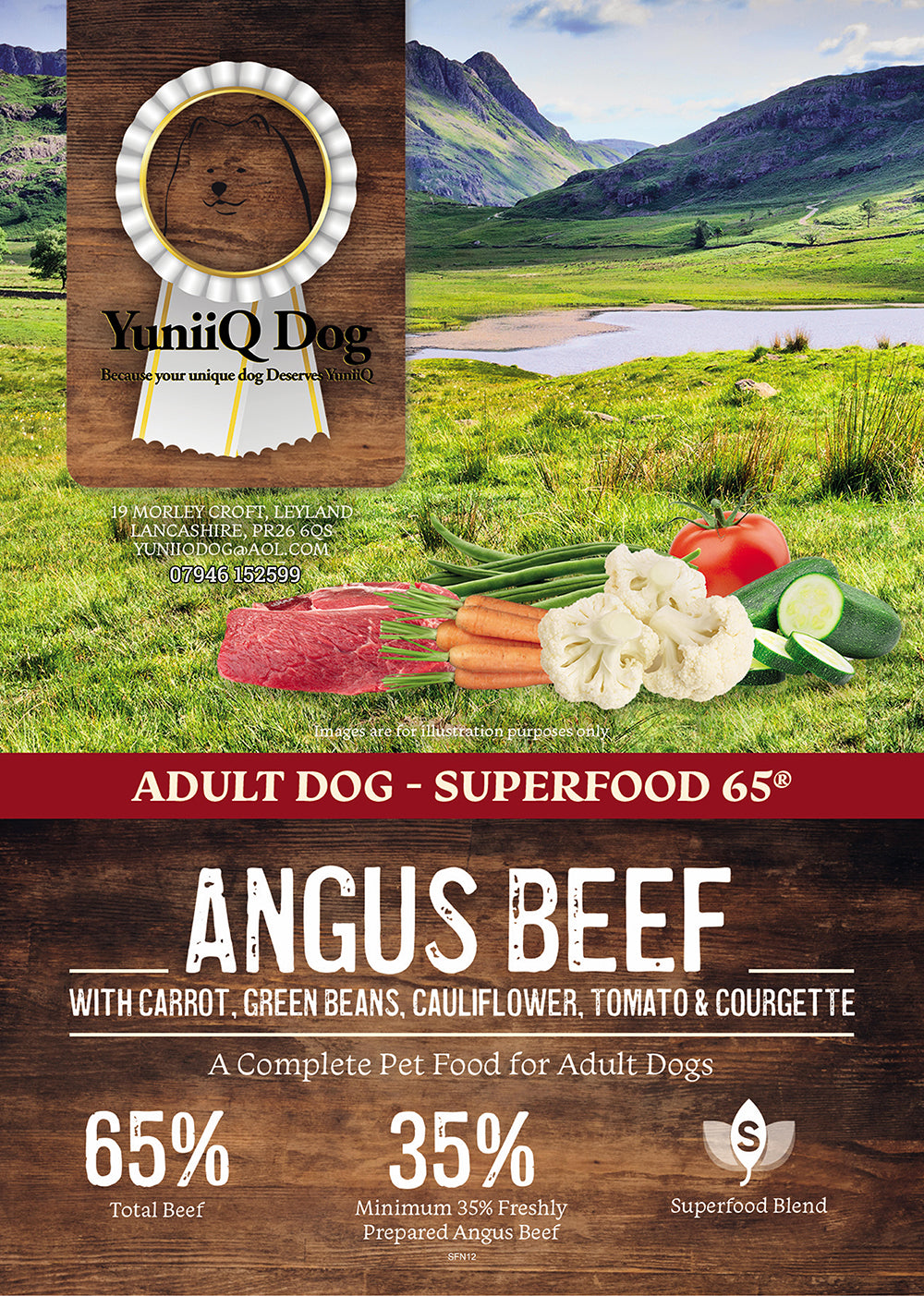 Superfood65 Angus Beef for working dogs -15kg